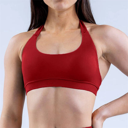 Hot High Impact Halter Top Womens Sports Bra Push