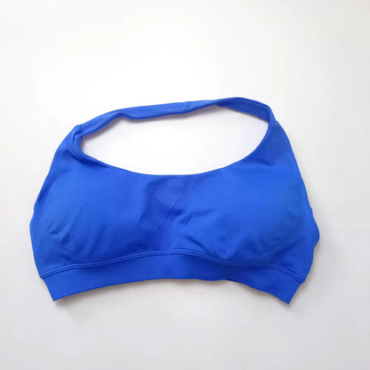 Women Seamless Halter Sports Bra High Support Impact Push