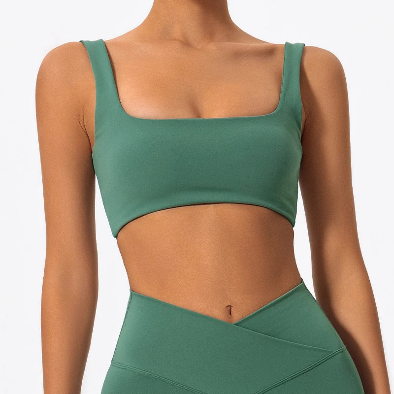 Hearuisavy High Quality Sports Bra Push Up Impact Gym
