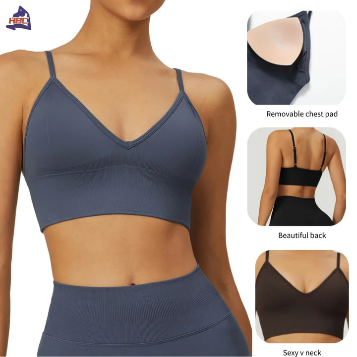 Hbc Seamless Sports Bras For Women Fitness Yoga With