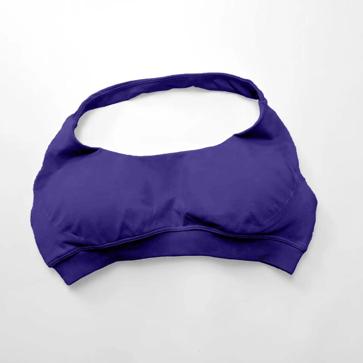 Women Seamless Halter Sports Bra High Support Impact Push