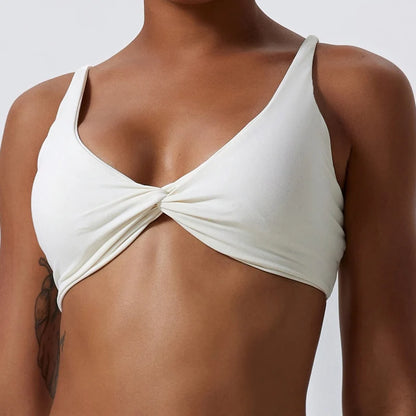 Hearuisavy Sports Bra Push Up Gym Top Women Yoga