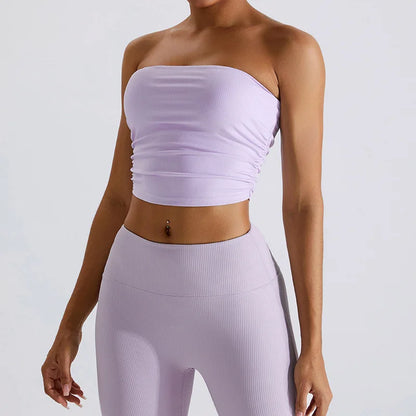 Hearuisavy Tube Strapless Bra Chest Wrap Bandeau Unlined Women