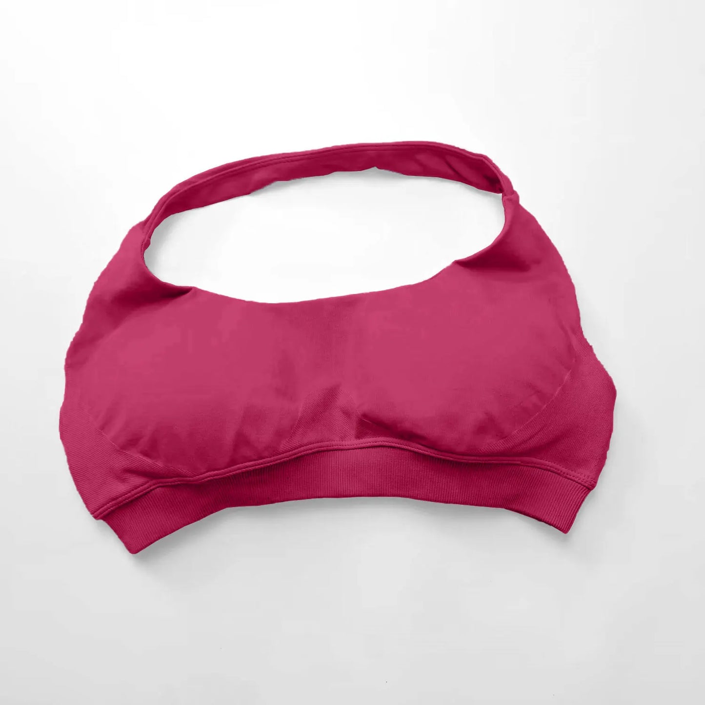 Women Seamless Halter Sports Bra High Support Impact Push