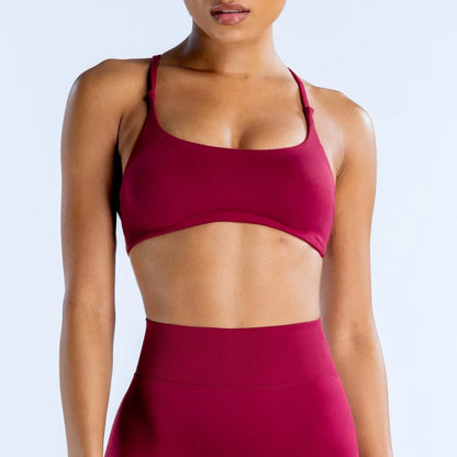Dynamic Twist Back Bra High Support Sports Top Women