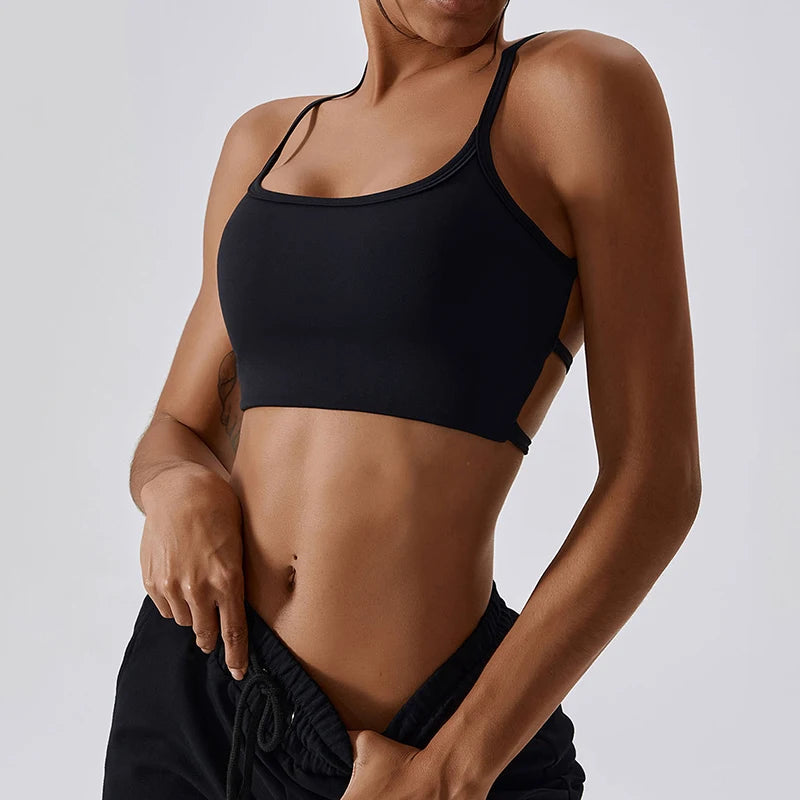 New Sexy Cross Sports Bra Gym Top Women Training