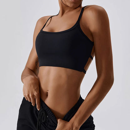 New Sexy Cross Sports Bra Gym Top Women Training