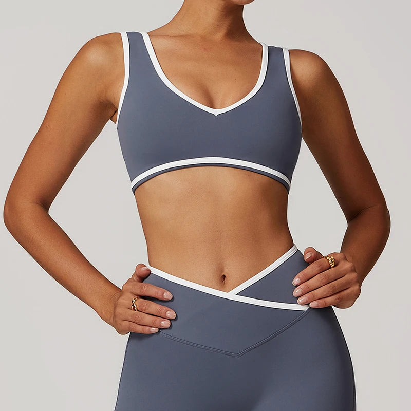 Hearuisavy Casual Yoga Top Running Underwear Breathable Workout Brassiere
