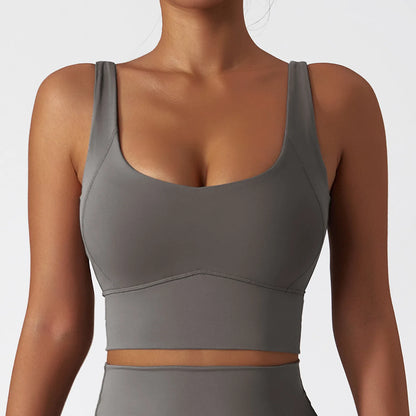 Comfort Skinfriendly Sports Bra With Chest Pad Tank Top