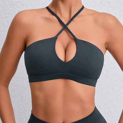 Hearuisav New Gym Top Women Training Yoga Clothes Stretch