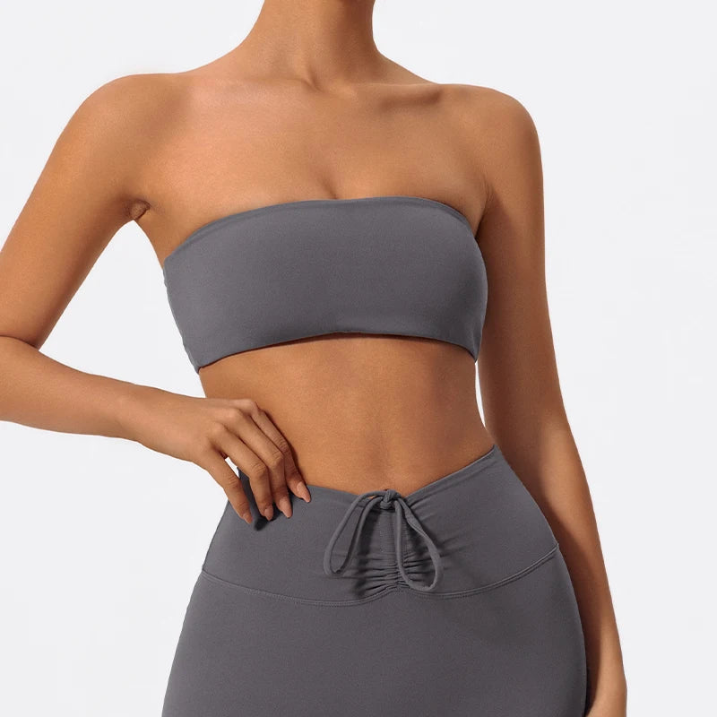 Hearuisavy Casual Sports Bra Gym Wrapped Chest Underwear Women