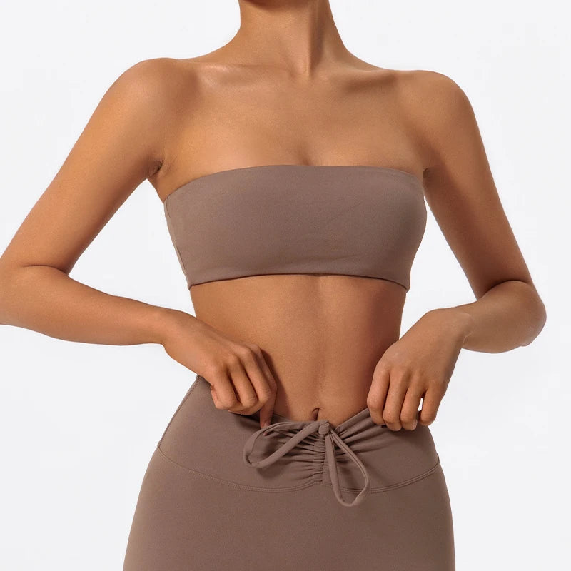 Hearuisavy Casual Sports Bra Gym Wrapped Chest Underwear Women