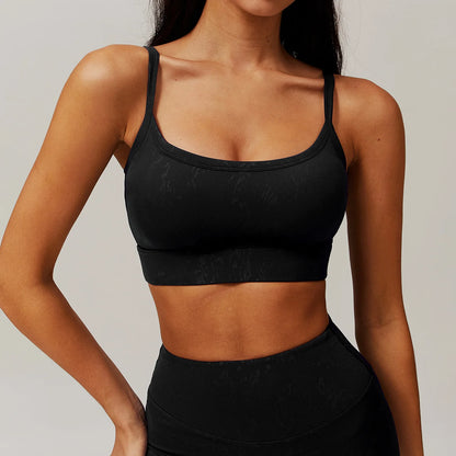 Hearuisavy Fitness Yoga Clothes Shockproof Running Bra Push Up