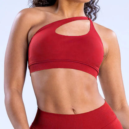 Hgc Impact Asymmetric Sports Bra Gym Top Woman High