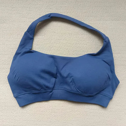 Hbc Womens Sports Bra High Impact Halter Top Push
