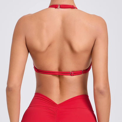 Hearuisavy Adjustable Yoga Bra Running Workout Underwear Fitness Push