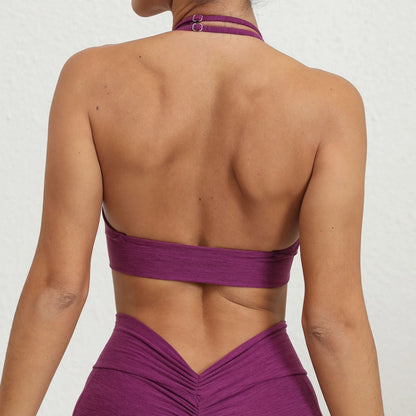 Backless Sports Bra Women Gym Top Fitness Yoga Clothes