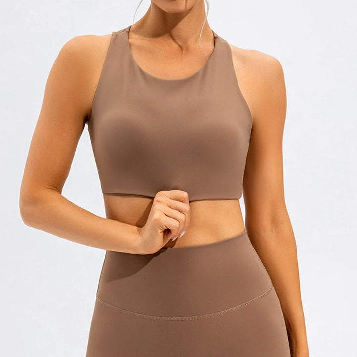 Hearuisavy Shockproof Fitness Crop Top Women Quick Dry Yoga