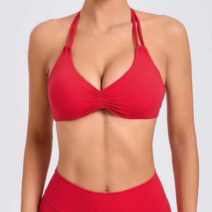 Hearuisavy Adjustable Yoga Bra Running Workout Underwear Fitness Push