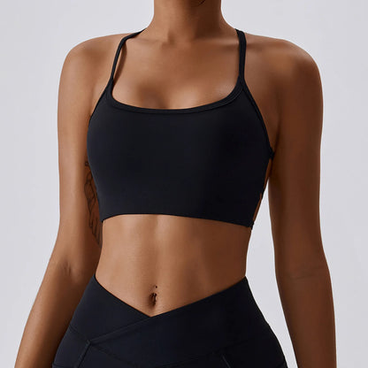 New Sexy Cross Sports Bra Gym Top Women Training