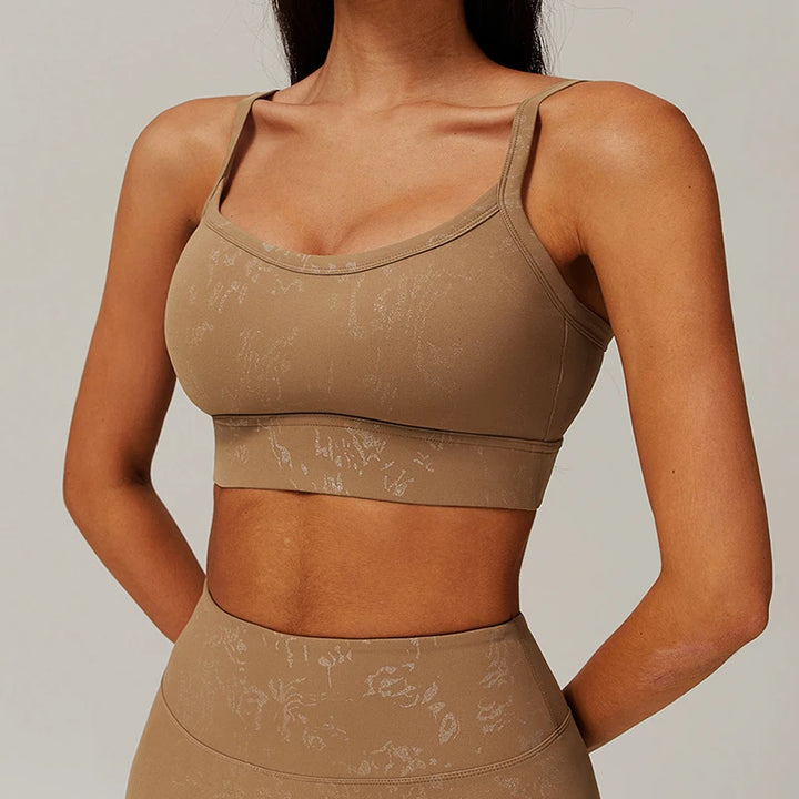 Hearuisavy Fitness Yoga Clothes Shockproof Running Bra Push Up