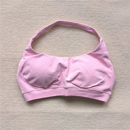 Hbc Womens Sports Bra High Impact Halter Top Push