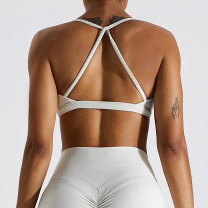 Sexy Scrunch Sports Bra Gym Top Women Running Back