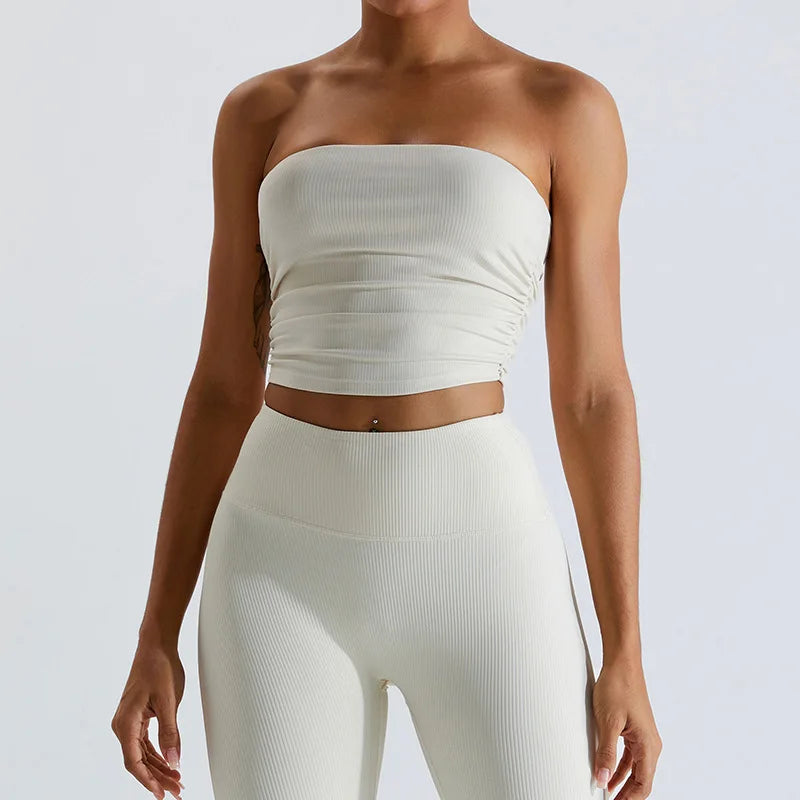 Hearuisavy Tube Strapless Bra Chest Wrap Bandeau Unlined Women