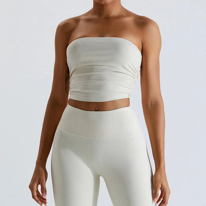 Hearuisavy Tube Strapless Bra Chest Wrap Bandeau Unlined Women