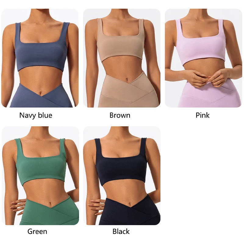 Hearuisavy High Quality Sports Bra Push Up Impact Gym