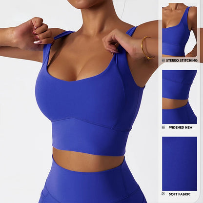 Comfort Skinfriendly Sports Bra With Chest Pad Tank Top