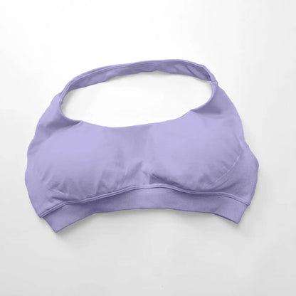 Women Seamless Halter Sports Bra High Support Impact Push