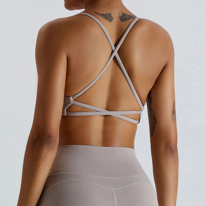 Sports Scrunch Bra Gym Yoga Clothes Women Breathable Back