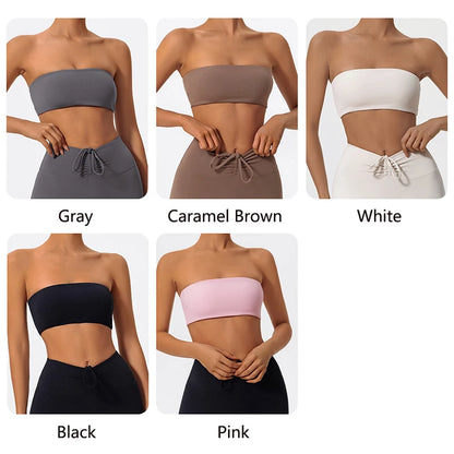 Hearuisavy Casual Sports Bra Gym Wrapped Chest Underwear Women