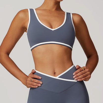 Hearuisavy Casual Yoga Top Running Underwear Breathable Workout Brassiere