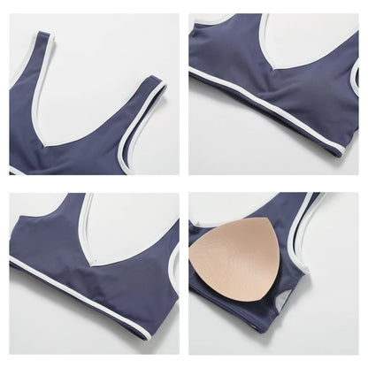 Hearuisavy Casual Yoga Top Running Underwear Breathable Workout Brassiere