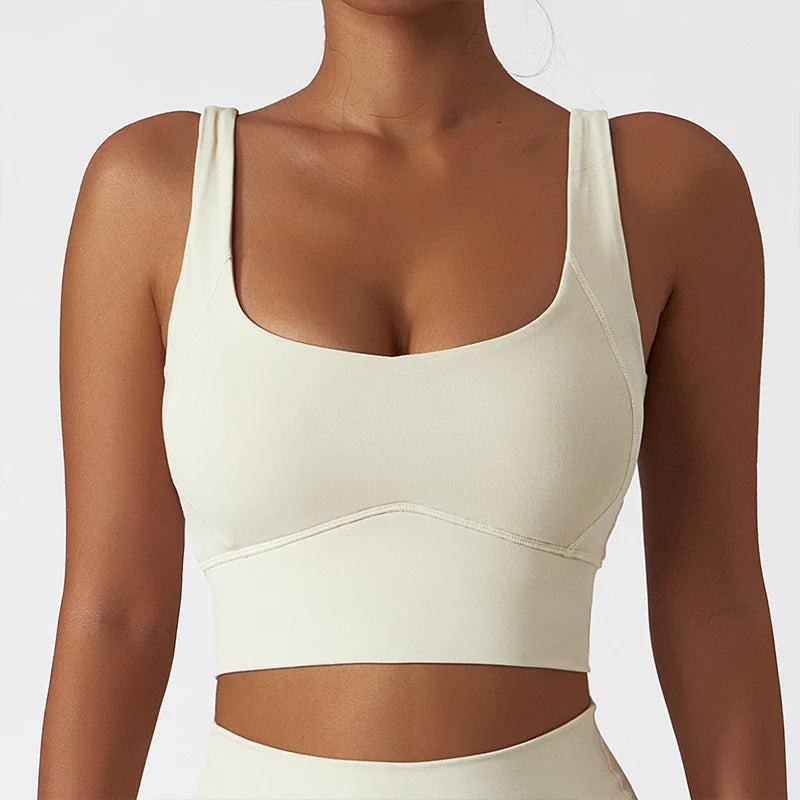 Comfort Skinfriendly Sports Bra With Chest Pad Tank Top