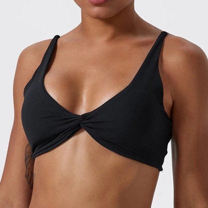 Hearuisavy Sports Bra Push Up Gym Top Women Yoga