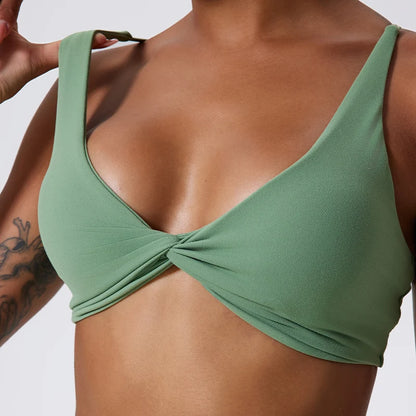 Hearuisavy Sports Bra Push Up Gym Top Women Yoga