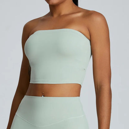 Hearuisavy Sports Tube Top Bra Women Quick Dry Yoga