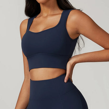 Hearuisavy Backless Vest Woman Push Up Yoga Clothing Gym