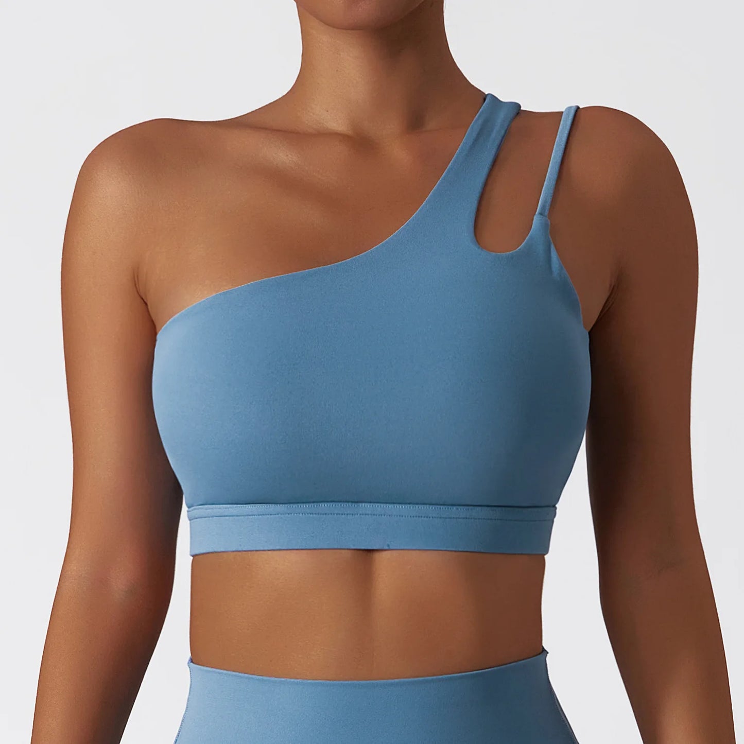 Comfort Single Strap Yoga Bra Chest Pad Running Sports