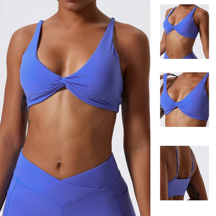 Hearuisavy Sports Bra Push Up Gym Top Women Yoga