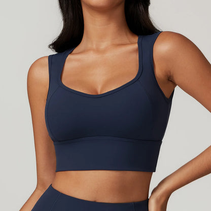Hearuisavy Backless Vest Woman Push Up Yoga Clothing Gym