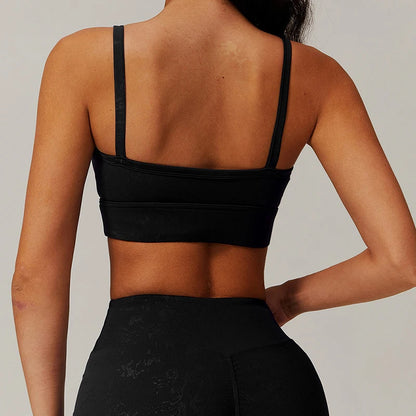 Hearuisavy Fitness Yoga Clothes Shockproof Running Bra Push Up