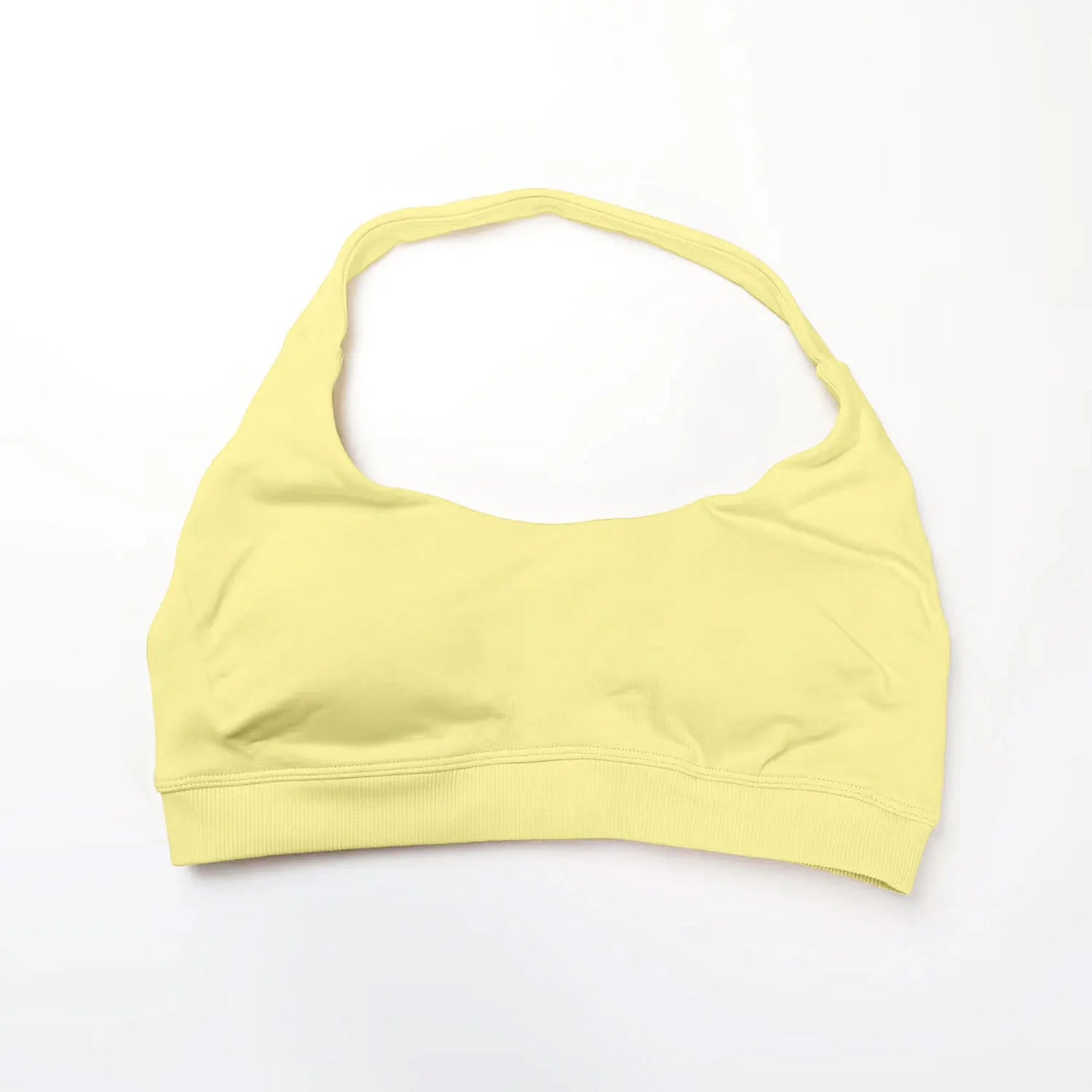 Women Seamless Halter Sports Bra High Support Impact Push