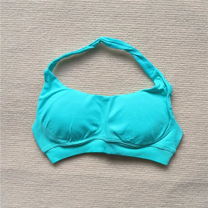 Hbc Womens Sports Bra High Impact Halter Top Push
