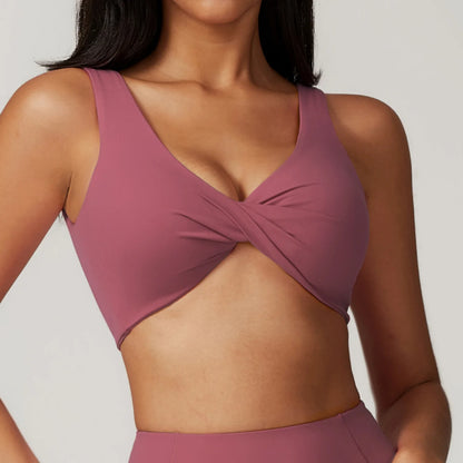 Hbc Sexy Beautiful Back Fitness Yoga Bra Cross V