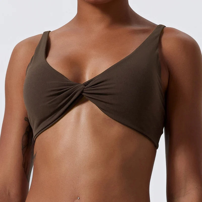 Hearuisavy Sports Bra Push Up Gym Top Women Yoga