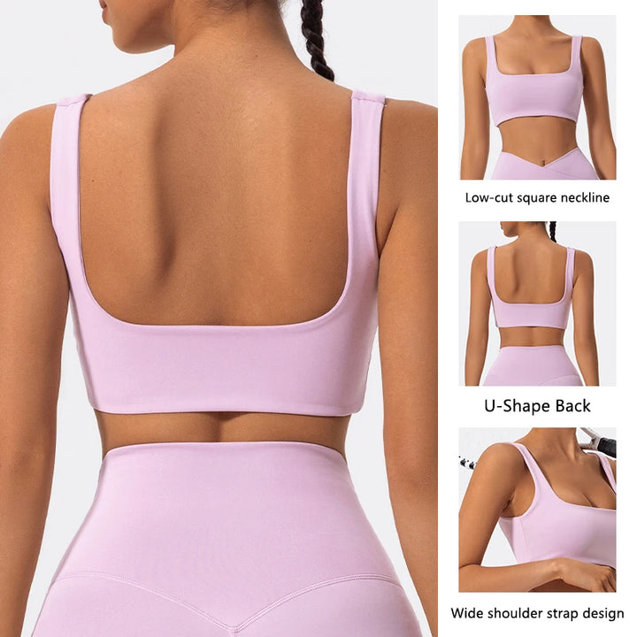 Hearuisavy High Quality Sports Bra Push Up Impact Gym